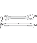 Cheie fixa dubla 8 x 10mm, 115mm, 18mm, 22mm, 4.2mm, 4.2mm, 20g