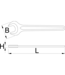 Cheie fixa simpla 10mm, 104mm, 4.5mm, 22mm, 21g