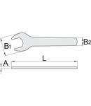 Cheie fixa simpla pentru gaz 27mm, 187mm, 52mm, 22mm, 4mm, 149g