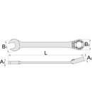 Cheie combinata cu clichet 8mm, 134mm, 17,1mm, 16,7mm, 8,4mm, 4,7mm, 40g