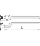 Cheie inelara simpla izolata la 1000 V 6mm, 155mm, 13.5mm, 8.5mm, 51g