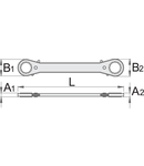 Chei inelare duble drepte cu clichet 6 x 7mm, 116.2mm, 20.1mm, 20.1mm, 11.2mm, 11.2mm, 60g