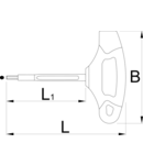 Chei in T izolate la 1000 V 4mm, 109.5mm, 75mm, 80mm, 430g