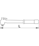 Cheie dinamometrica cu declansator 1/2" izolata la 1000 V 40 - 220Nm, 30 - 160lbf-in, 540mm, 1521g