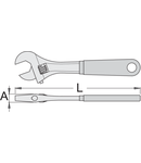 cheie reglabila 250, 255mm, 19mm, 32mm, 490g