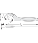 Chei cu ghiara flexibile 140mm, 2,5mm, 2.5mm, 7mm, 25mm, 83g