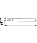 Cheie reglabila cu stifturi 2,3mm, 2,8mm, 185mm, 123g