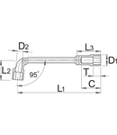 Chei tubulare pipa cu 6 laturi 12mm, 135mm, 33mm, 34mm, 18mm, 8,5mm, 161g