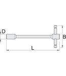 Chei cu maner in T 10mm, 15mm, 180mm, 260mm, 239g