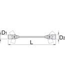 Chei tubulare articulate 8 x 9mm, 198mm, 12mm, 13mm, 96g