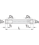 chei tubulare teava 8 x 10mm, 120mm, 12.8mm, 15mm, 64g