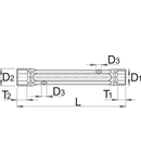 Chei tubulare forjate 14 x 15mm, 145mm, 20mm, 21.5mm, 144g