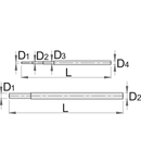 Tija de antrenare chei tubulare forjate 3.5mm, 4.5mm, 165mm, 52g