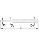 Tija de antrenare chei tubulare teava 18 - 32mm, 330mm, 12mm, 14mm, 493g