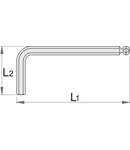 Chei locas hexagonal cu cap sferic 1.5mm, 46.5mm, 15.5mm, 5g