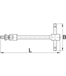 Chei tubulare articulate hexagonale cu maner in T 3mm, 200mm, 400mm, 379g