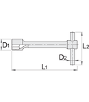 Chei in T pentru roti 17mm, 260mm, 26mm, 300mm, 12mm, 720g