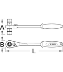 Antrenor pentru montarea piulitelor pedalier 14 x 15mm, 260mm, 71mm, 35mm, 380g