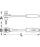 Antrenor pentru montarea piulitelor pedalier cu cap tubular 14 mm si cap locas hexagonal 8 mm 14mm, 8mm, 260mm, 91mm, 35mm, 381g