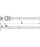 Antrenor cu clichet reversibil 3/4" 3/4", 58mm, 63.5mm, 500mm, 2590g