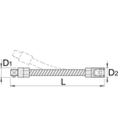 Prelungitor flexibil 1/4" 1/4", 150mm, 8.3mm, 12mm, 56g