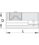 Adaptor pentru bit 25mm, 12mm, 18g