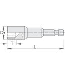 Capete chei tubulare,cu magnet si prindere hexagonala 1/4" pentru masina 8mm, 12.5mm, 65mm, 27g