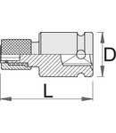 Adaptor de biti cu schimbare rapida 3/8" 3/8" - 1/4", 33mm, 19mm, 56g