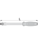 Antrenor articulat cu maner 1/2" 1/2", 380mm, 572g