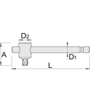 Antrenor cu parghie glisanta 1/2" 1/2", 300mm, 45mm, 14mm, 25.5mm, 340g