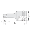 Adaptor de IMPACT cu profil TX exterior 1/2" 25mm, 55mm, 3.8mm, 86g