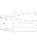 Clesti multifunctionali cu taiere in diagonala 160mm, 21mm, 10mm, 22mm