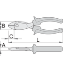 Clesti tais lateral pentru conditii grele, pentru lucrul in siguranta la inaltime 180mm, 28mm, 11mm, 20mm