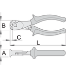 Clesti tais fata, pentru lucrul in siguranta la inaltime 160mm, 27mm, 22mm, 7mm