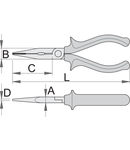 Clesti cu varfuri semirotunde si tais 160mm, 16mm, 2.5mm, 9mm, 49mm, 137g