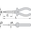 Cleste cu varfuri rotunde si tais 140mm, 15mm, 8mm, 8mm, 39mm, 125g