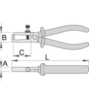 Clesti pentru dezizolat 160mm, 0.6 - 10mm, 18mm, 9mm, 40mm, 167g