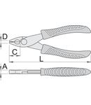 Cleste combinat pentru electronisti 120mm, 13.6mm, 15.8mm, 8.2mm, 90g