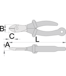 Clesti tais lateral pentru conditii grele, pentru lucrul in siguranta la inaltime 180, 215mm, 28mm, 11mm, 21mm