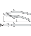 Foarfeci de cabluri 170mm, 18mm, 10mm, 339g