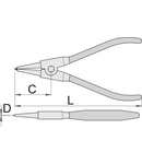 Clesti inel de siguranta, varfuri drepte 300mm, 85 - 140mm, 3.2mm, 86mm, 502g