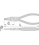 Clesti inel de siguranta, varfuri drepte 300mm, 3.2mm, 86mm, 491g