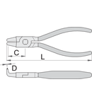 Clesti inel de siguranta, varfuri indoite 300, 295mm, 3.2mm, 68mm, 501g