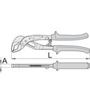 Clesti reglabili HYPO, pentru lucrul in siguranta la inaltime 240mm, 9mm, 40mm