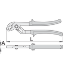 Clesti reglabili cu caneluri 180mm, 9.9mm, 25mm, 197g