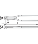 Clesti plasa de sarma pentru conditii grele 280mm, 33mm, 33mm, 19mm, 476g