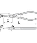 cleste universal pentru sudura 180mm, 25mm, 3mm, 10mm, 59mm, 212g