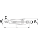 Clestele de rasucit pentru asigurare 213mm, 19mm, 49mm, 40mm, 24mm