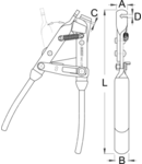 Cleste pentru cablu cu sistem de siguranta 185mm, 14mm, 18mm, 2,3mm, 4mm, 246g