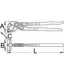 Scula pentru demontarea cauciucului 300mm, 61mm, 64mm, 7mm, 588g